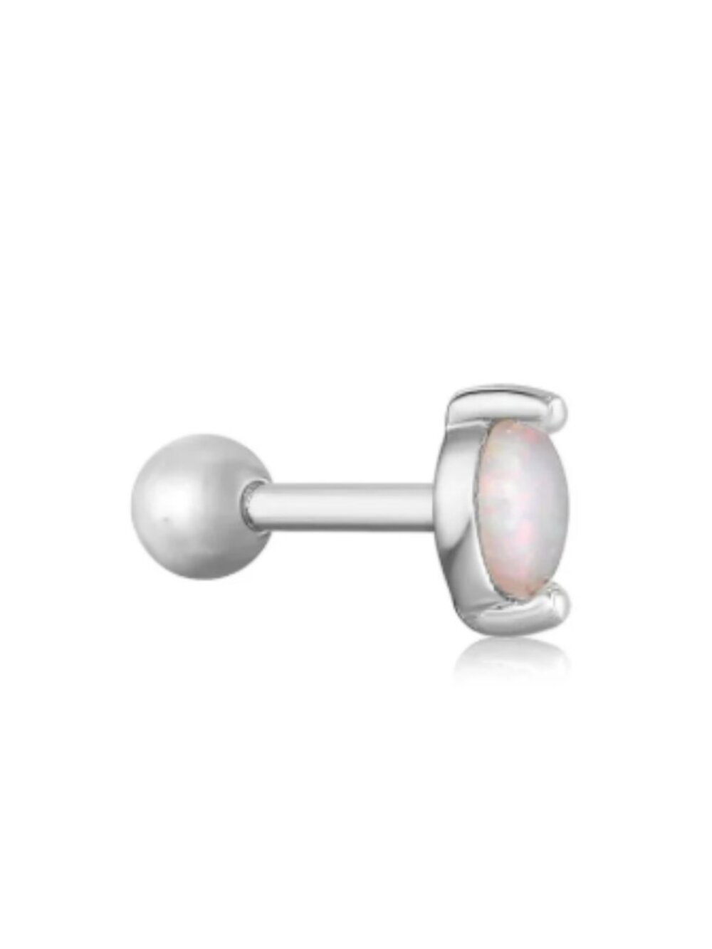 Ania Haie Sterling Silver Kyoto Opal Marquise Single Barbell Stud Earring